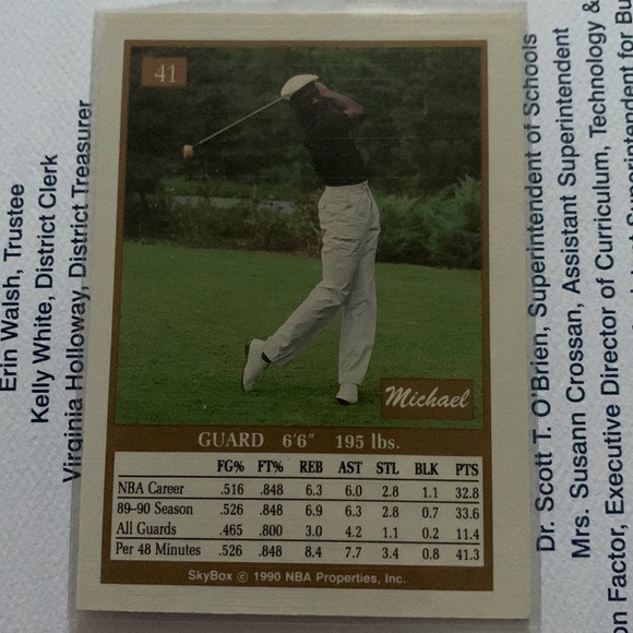 Micheal Jordan 1990 skybox - Picture 2 of 2